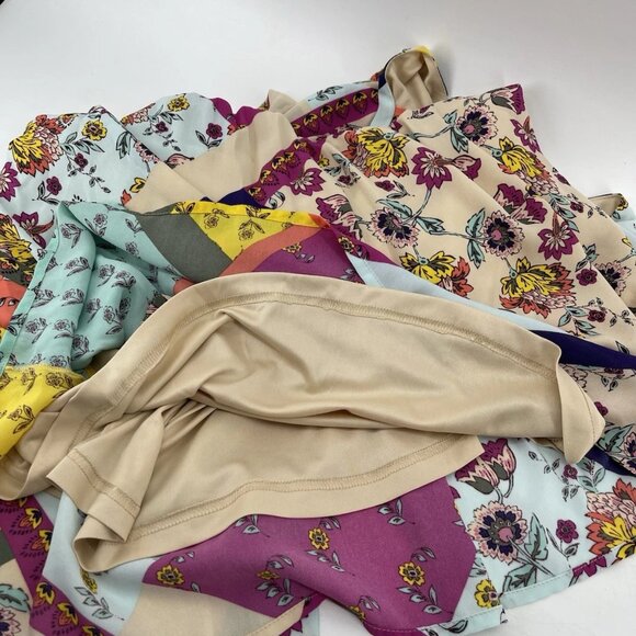 Daniel Rainn DR2 Sleeveless Dress Womens Size Large Purple Orange Yellow Floral - Picture 3 of 9